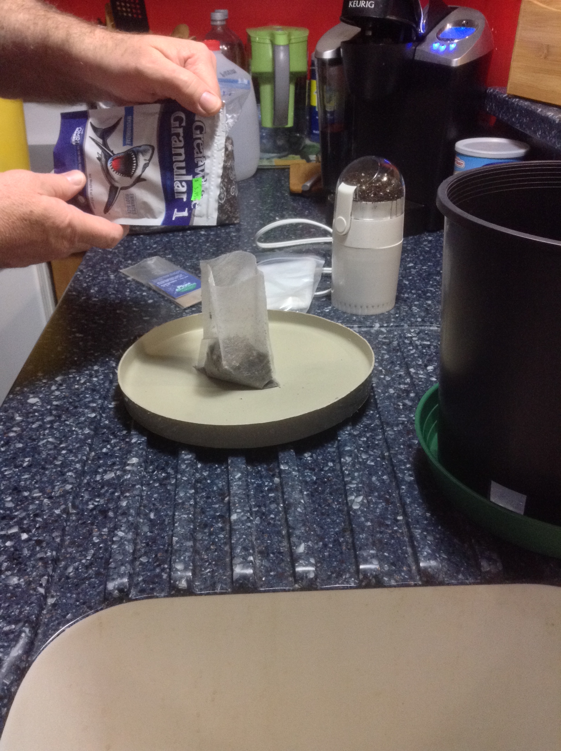 fill 1/3 full- add Great White