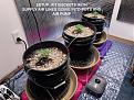 Here's another showing the risers in the trays that support the planters.
the dishes can hold a gallon of water so they don't overflow If I get distracted!